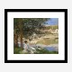 On the Bank of the Seine by Claude Monet Art Print