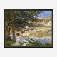 On the Bank of the Seine by Claude Monet Art Print