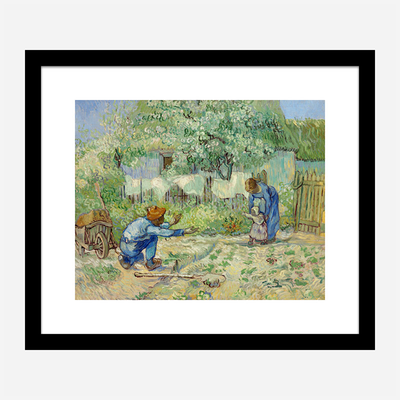 First Steps after Millet by Vincent Van Gogh Art Print