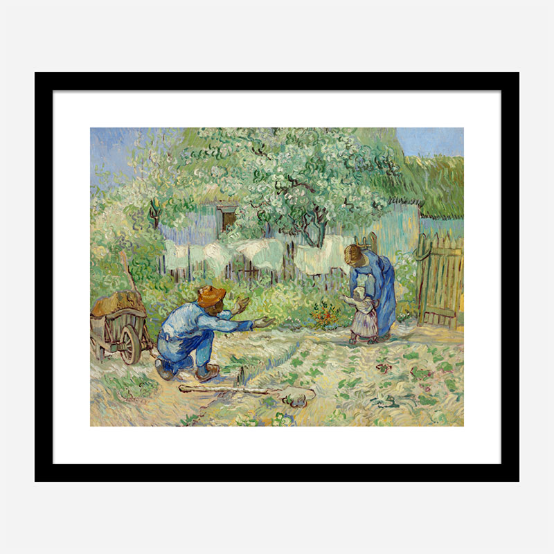 First Steps after Millet by Vincent Van Gogh Art Print