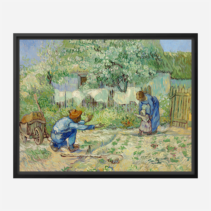 First Steps after Millet by Vincent Van Gogh Art Print