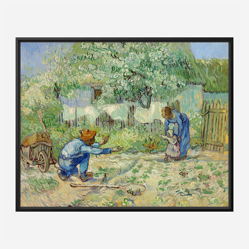 First Steps after Millet by Vincent Van Gogh Art Print