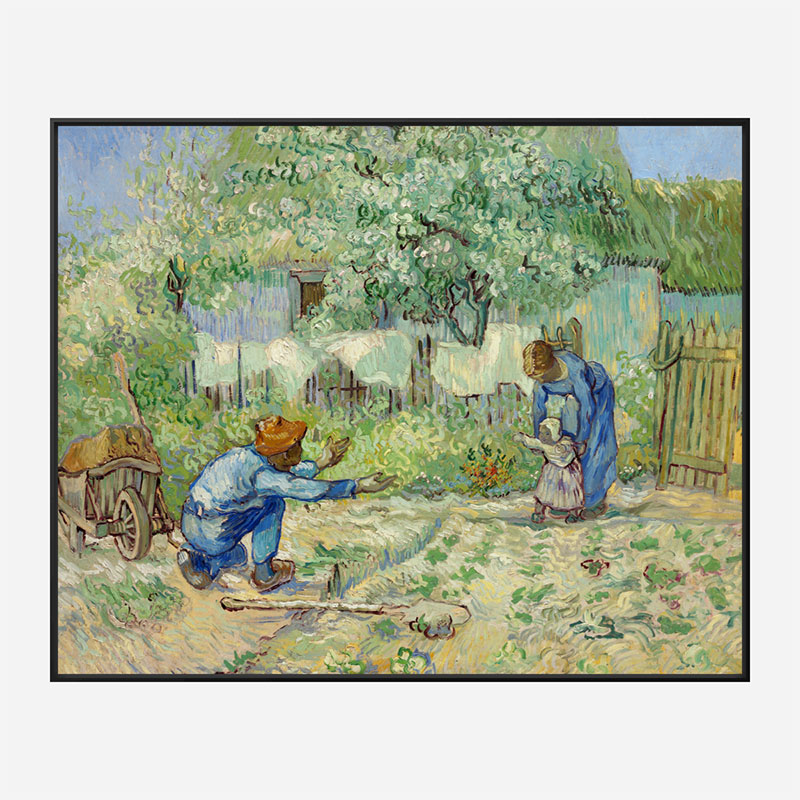 First Steps after Millet by Vincent Van Gogh Art Print