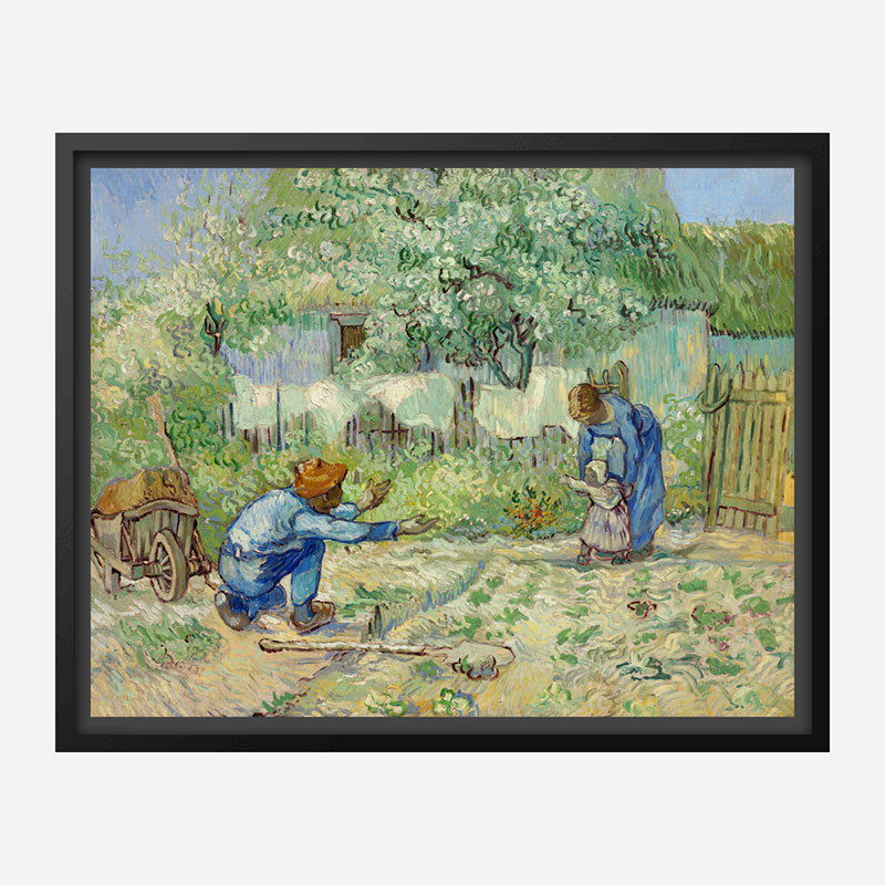 First Steps after Millet by Vincent Van Gogh Art Print