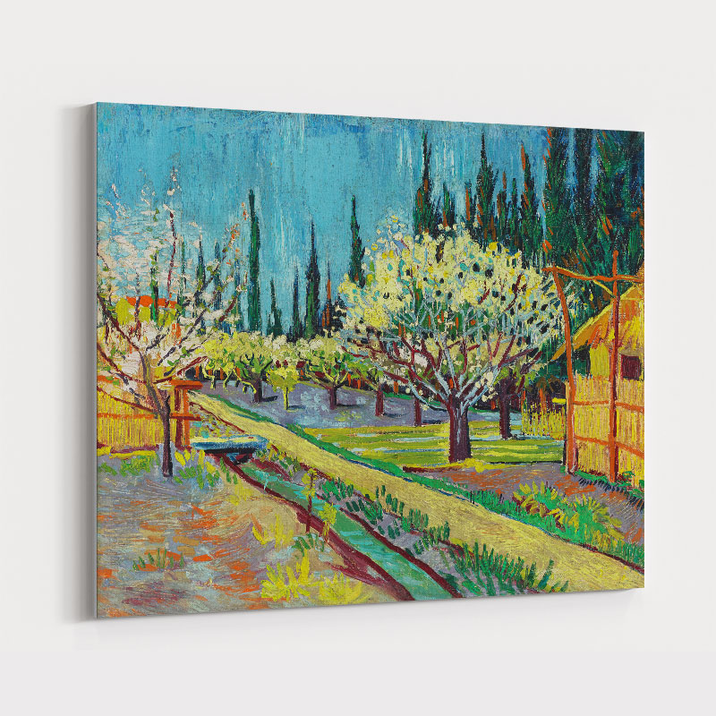 Orchard Bordered by Cypresses by Vincent Van Gogh Art Print