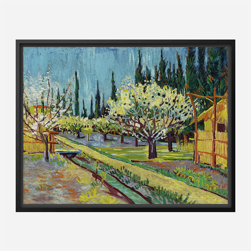 Orchard Bordered by Cypresses by Vincent Van Gogh Art Print