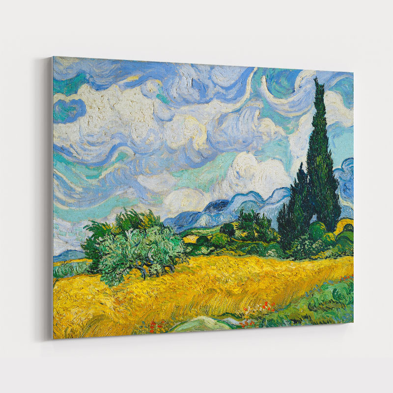 Wheat Field with Cypresses by Vincent Van Gogh Art Print