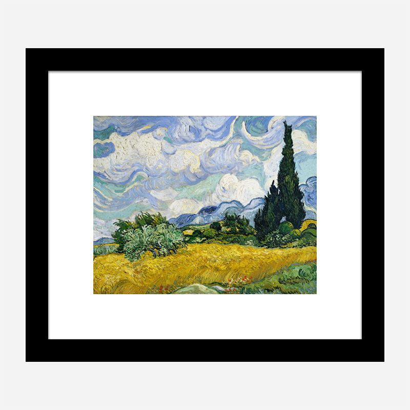 Wheat Field with Cypresses by Vincent Van Gogh Art Print