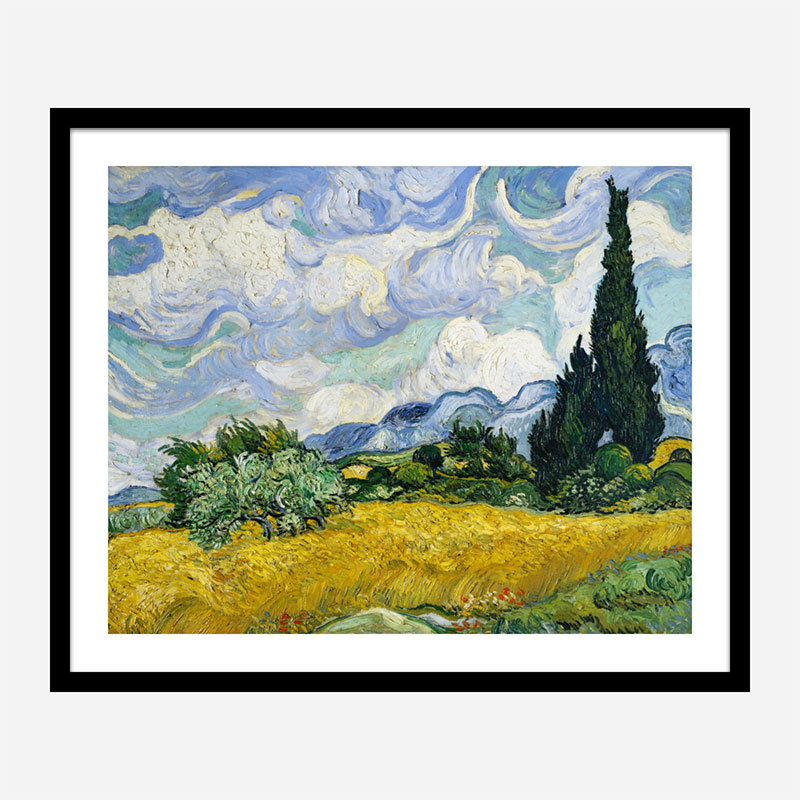 Wheat Field with Cypresses by Vincent Van Gogh Art Print