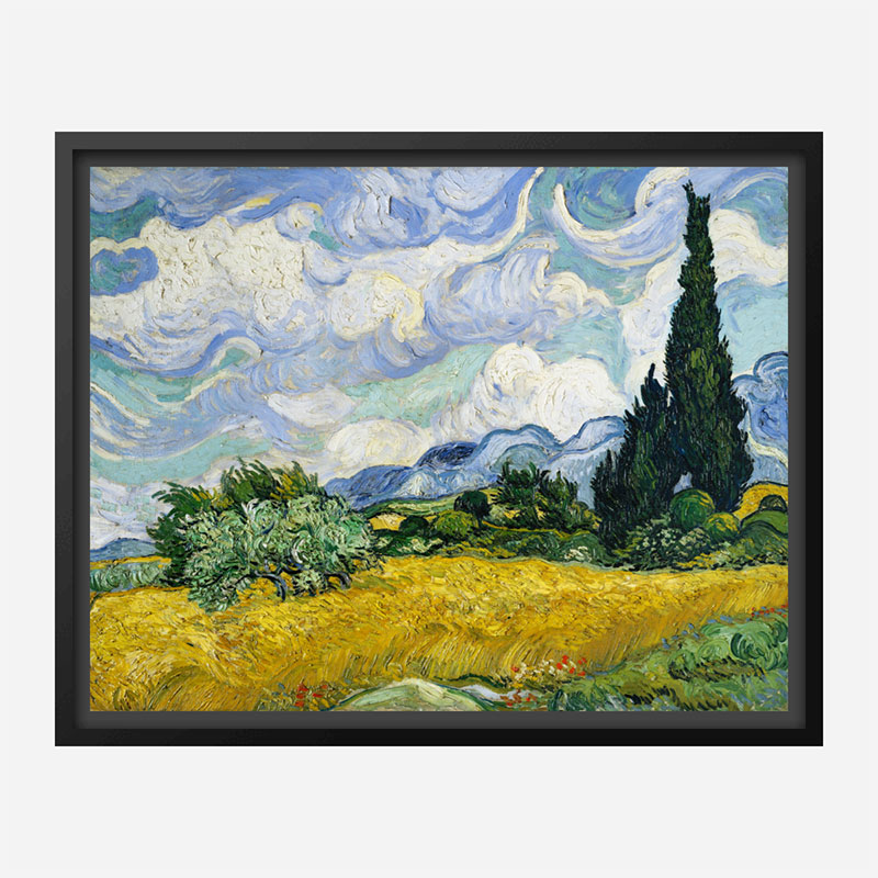 Wheat Field with Cypresses by Vincent Van Gogh Art Print