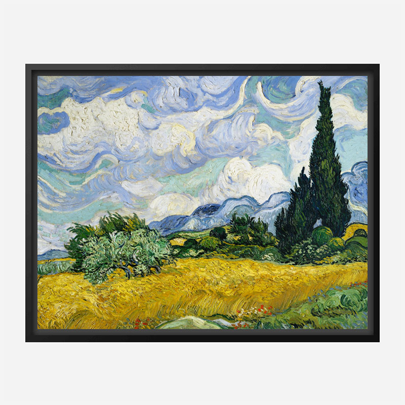 Wheat Field with Cypresses by Vincent Van Gogh Art Print