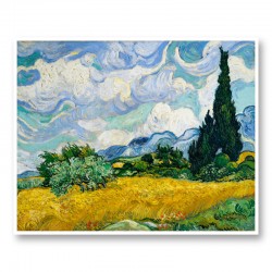 Wheat Field with Cypresses by Vincent Van Gogh Art Print