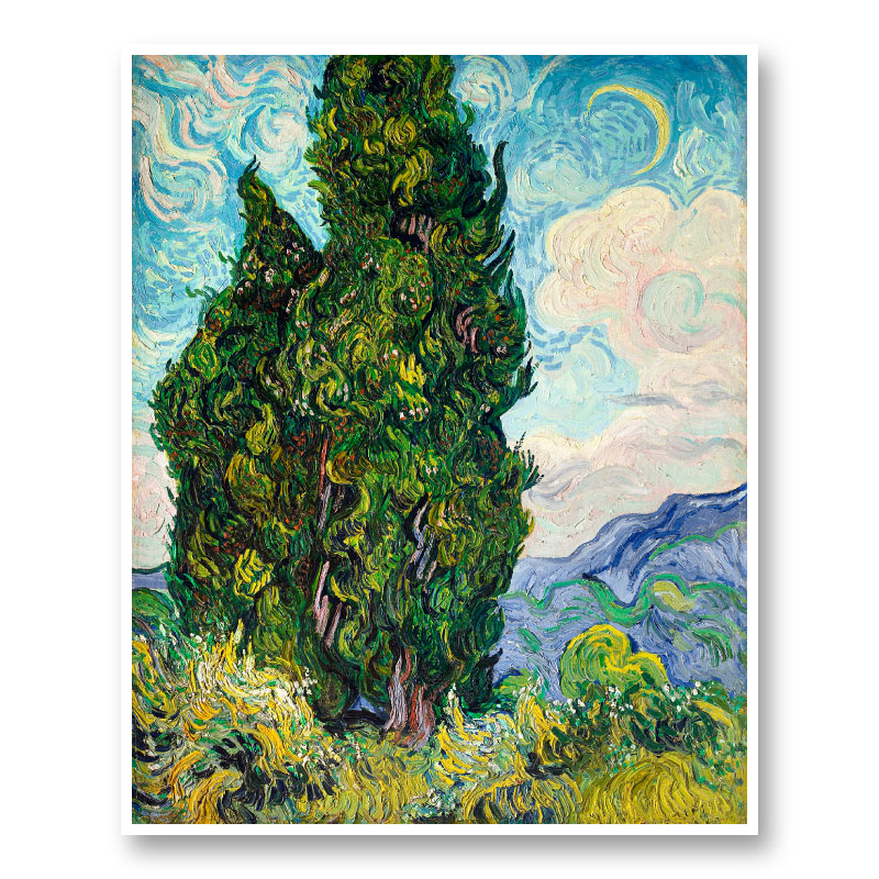 Cypresses by Vincent Van Gogh Art Print