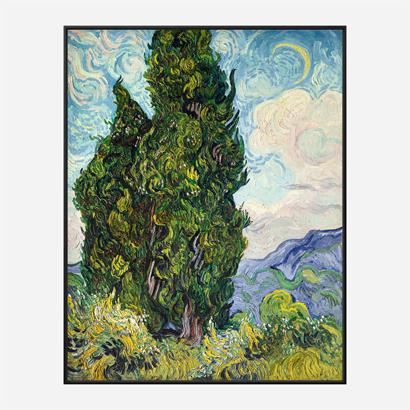 Cypresses by Vincent Van Gogh Art Print