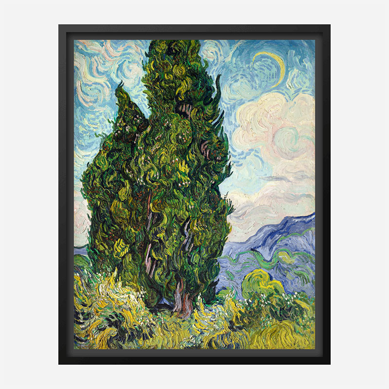 Cypresses by Vincent Van Gogh Art Print