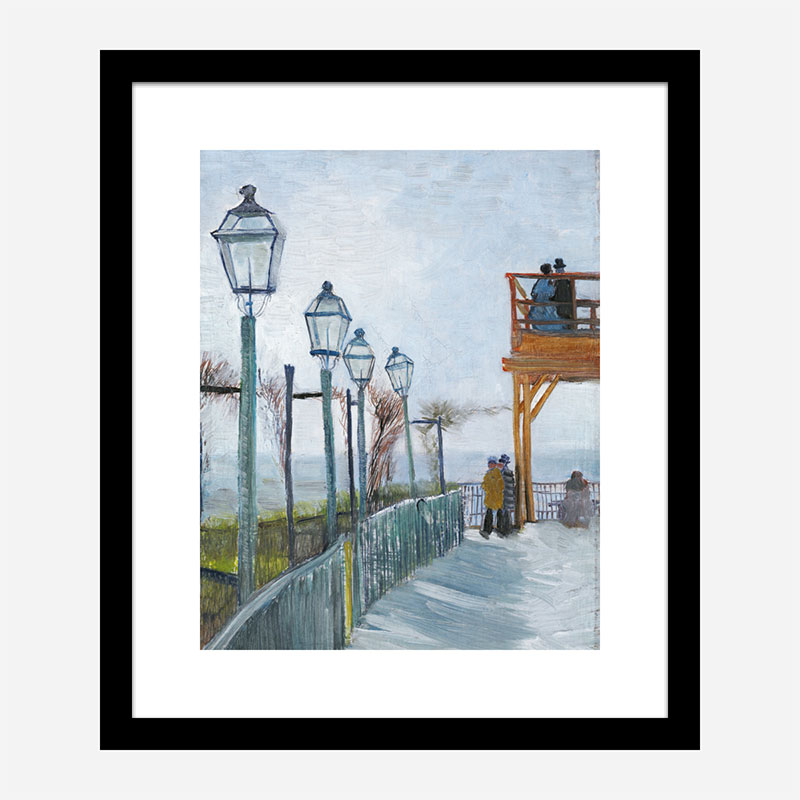 Terrace and Observation Deck at the Moulin de Blute-Fin by Vincent Van Gogh Art Print