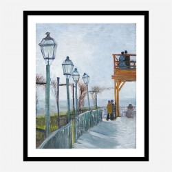 Terrace and Observation Deck at the Moulin de Blute-Fin by Vincent Van Gogh Art Print