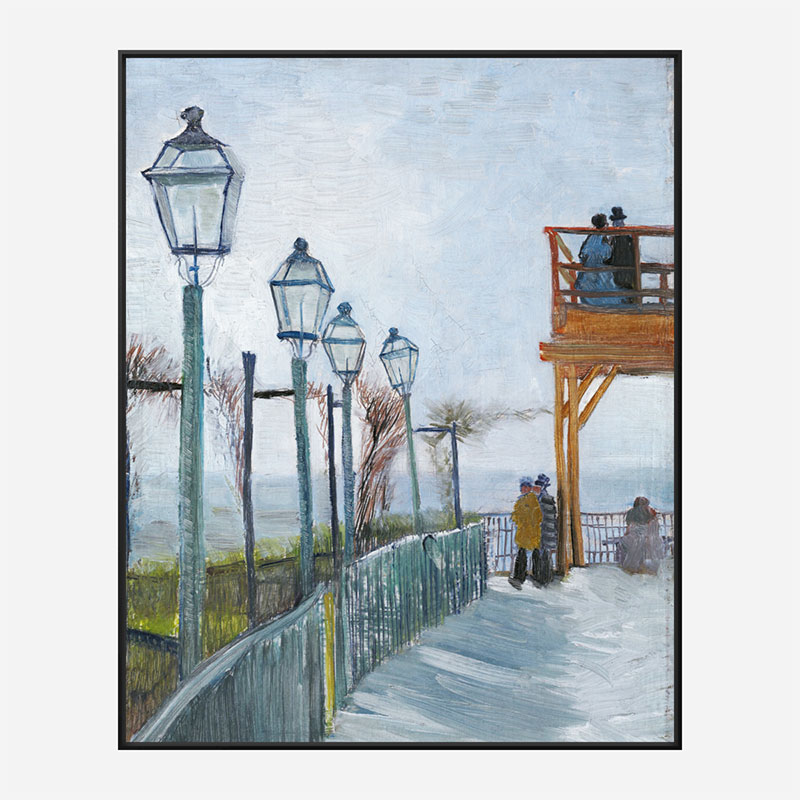 Terrace and Observation Deck at the Moulin de Blute-Fin by Vincent Van Gogh Art Print