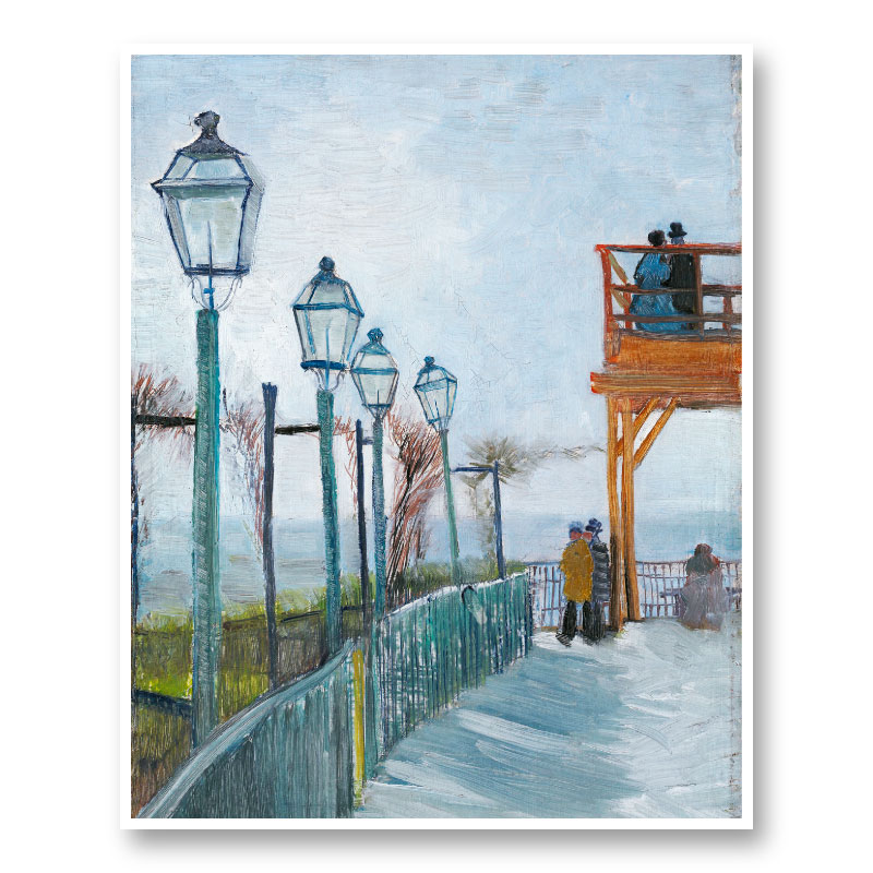 Terrace and Observation Deck at the Moulin de Blute-Fin by Vincent Van Gogh Art Print