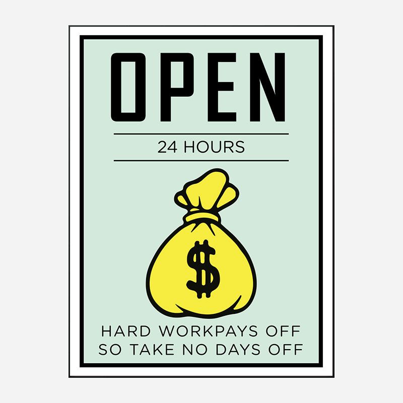 Open 24 hours Art Print