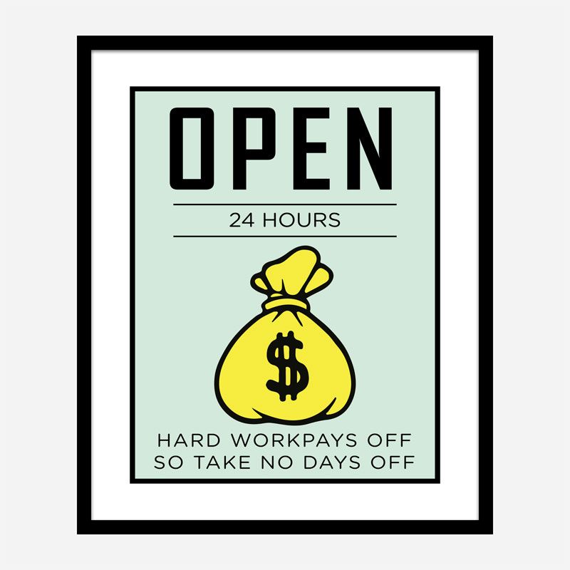 Open 24 hours Art Print