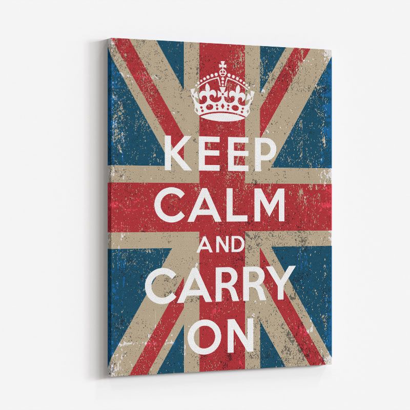 Keep Calm and Carry On Union Jack Art Print