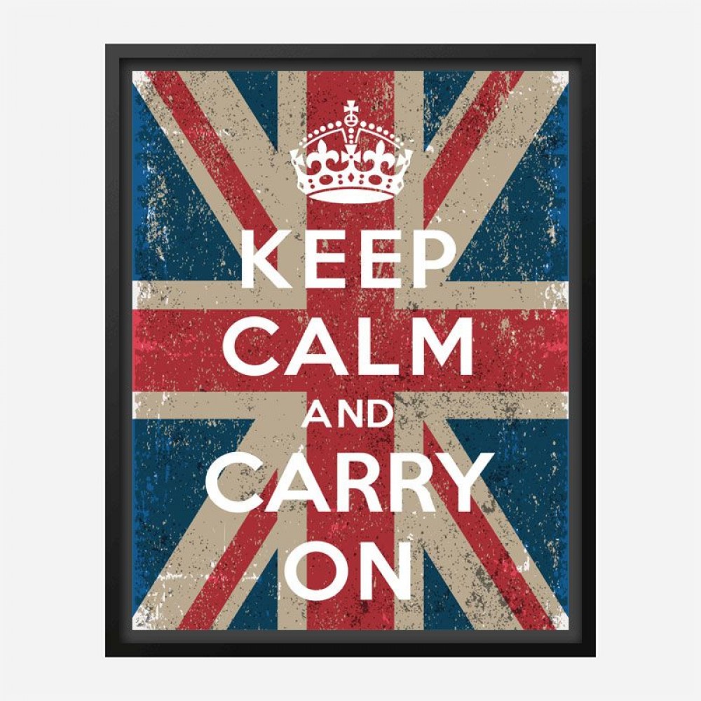 Keep Calm and Carry On Union Jack Art Print
