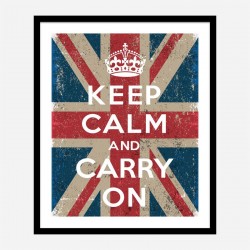 Keep Calm and Carry On Union Jack Art Print