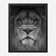 Everyone Want's to Eat Black & White Lion Art Print