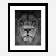 Everyone Want's to Eat Black & White Lion Art Print