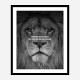 Everyone Want's to Eat Black & White Lion Art Print