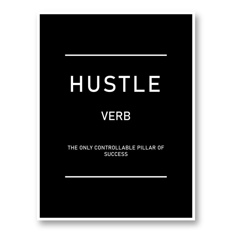 Hustle Motivational Art Print