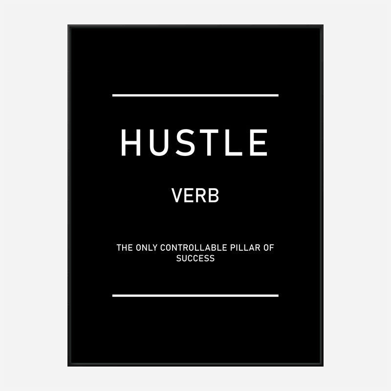 Hustle Motivational Art Print