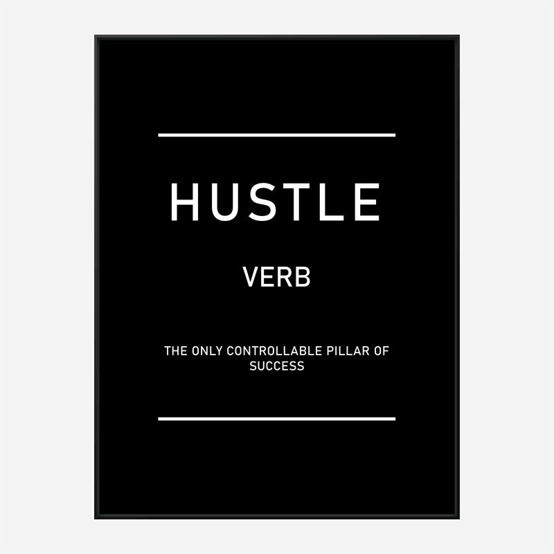 Hustle Motivational Art Print