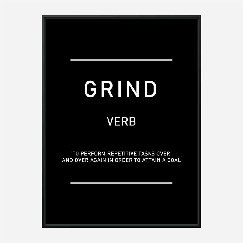 Grind Motivational Art Print