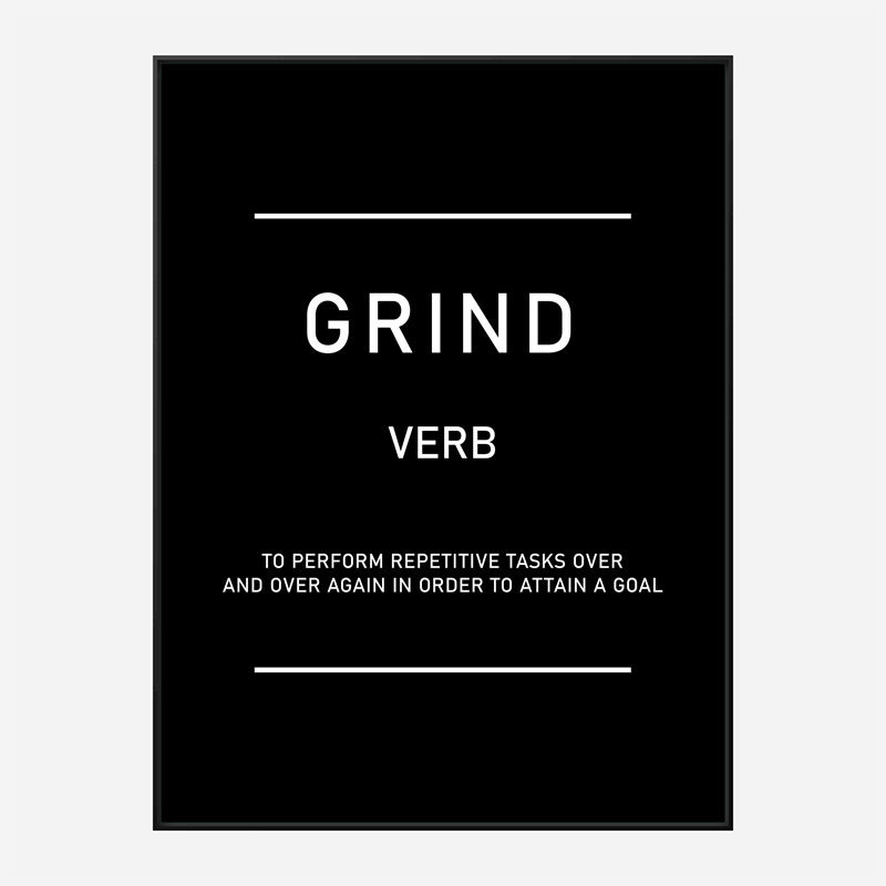 Grind Motivational Art Print