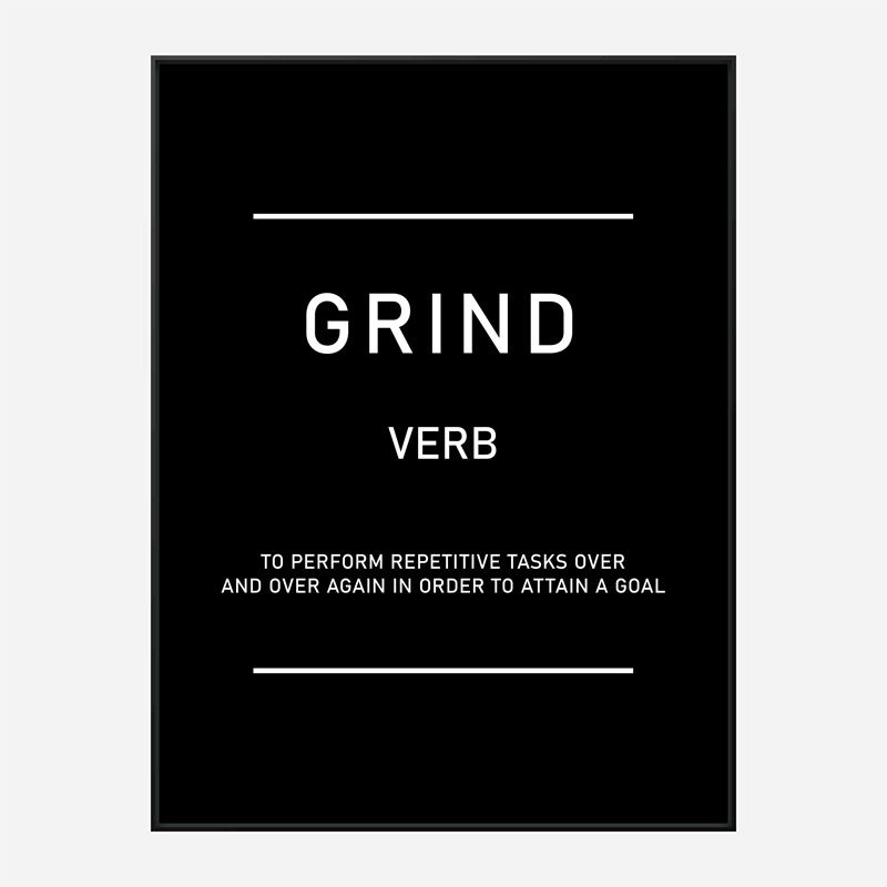 Grind Motivational Art Print