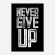 Never Give Up Motivational Art Print