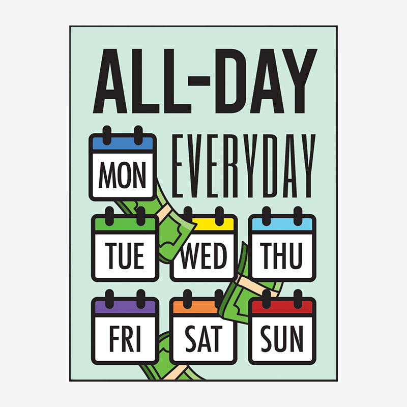 All Day Every Day Motivational Art Print