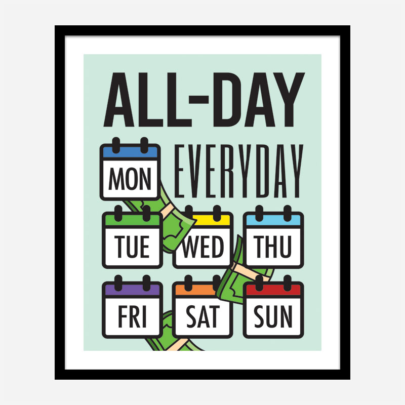 All Day Every Day Motivational Art Print