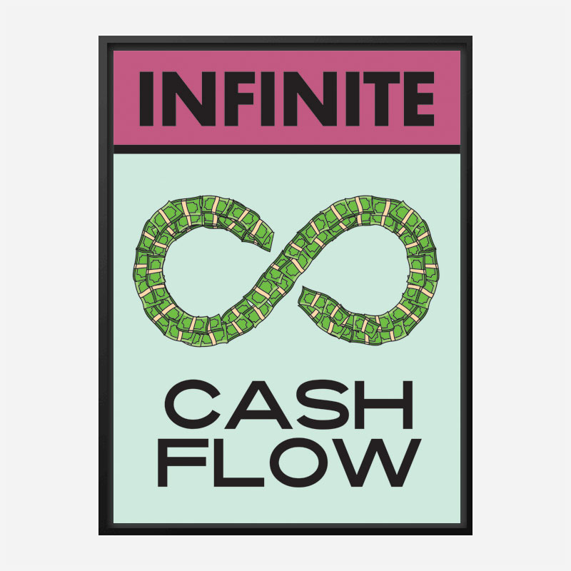 Cash Flow Motivational Art Print