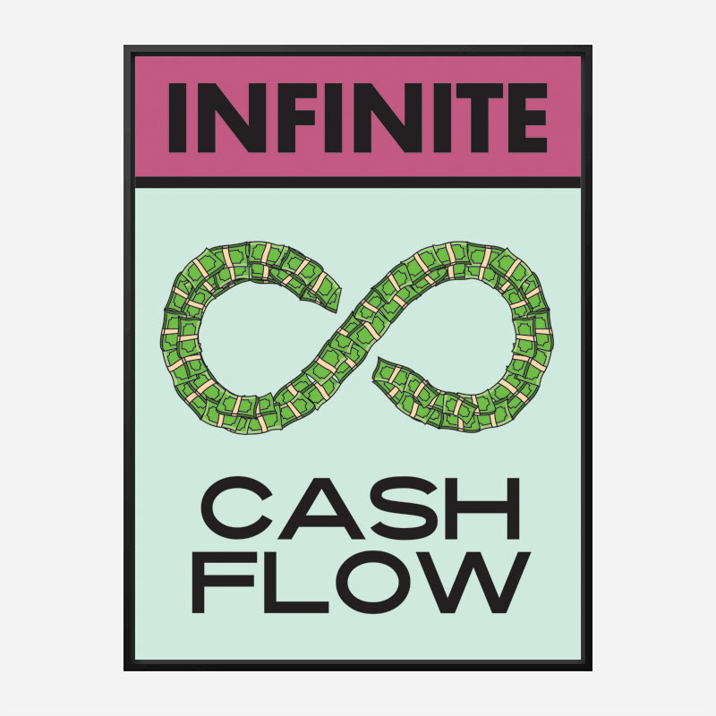 Cash Flow Motivational Art Print