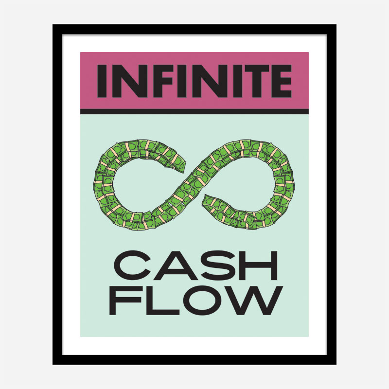 Cash Flow Motivational Art Print