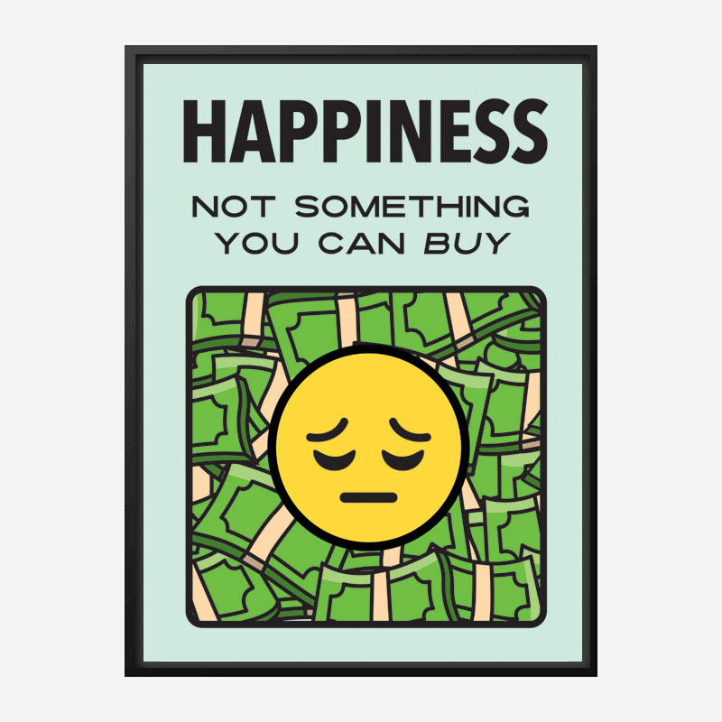 Happiness Motivational Art Print