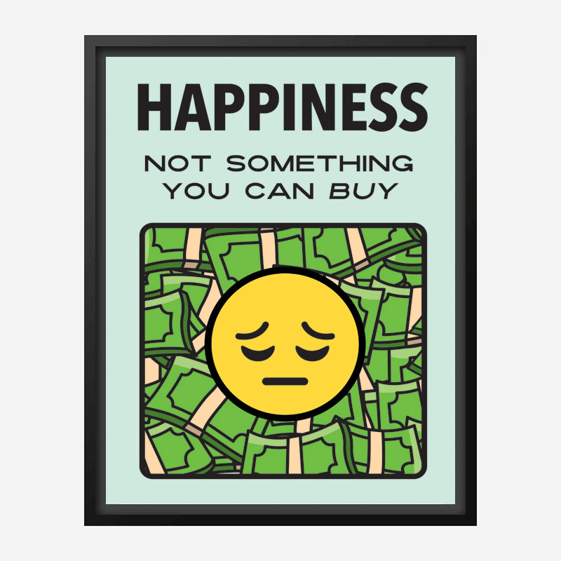 Happiness Motivational Art Print