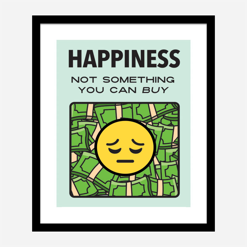 Happiness Motivational Art Print