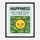 Happiness Motivational Art Print