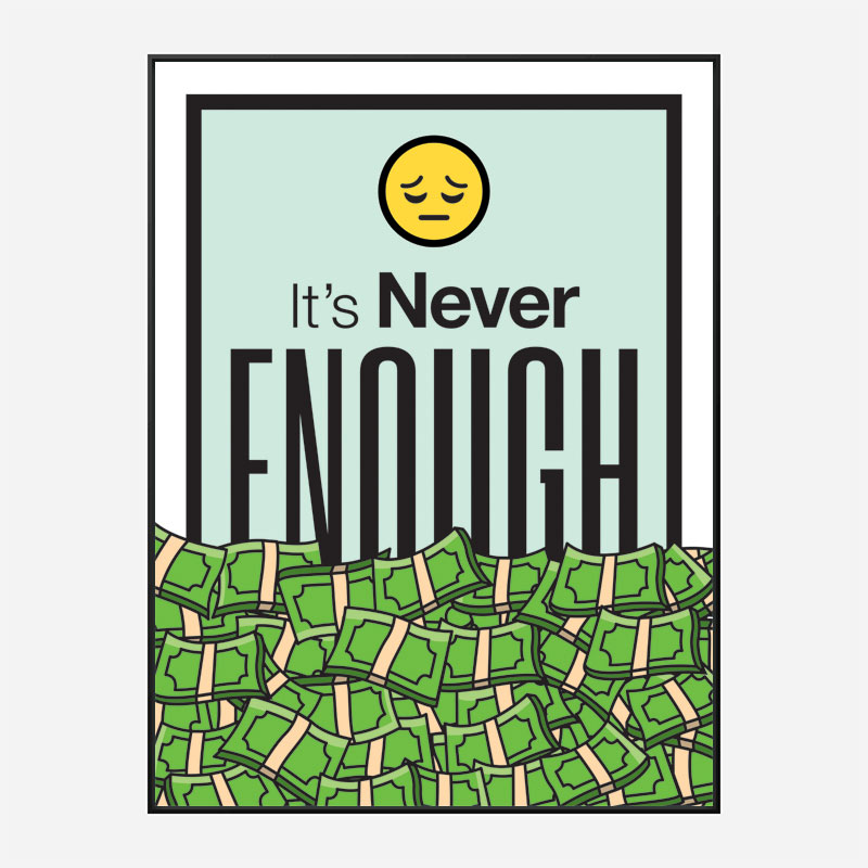 Its Never Enough Motivational Art Print