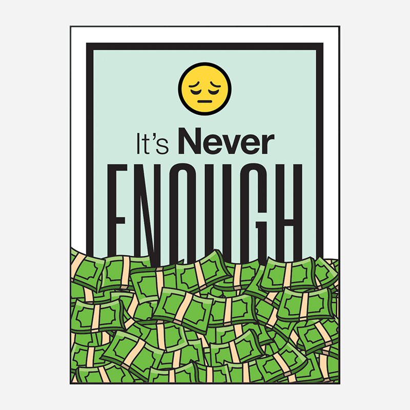 Its Never Enough Motivational Art Print