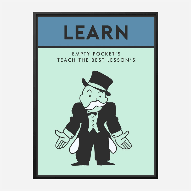 Learn Card Motivational Art Print